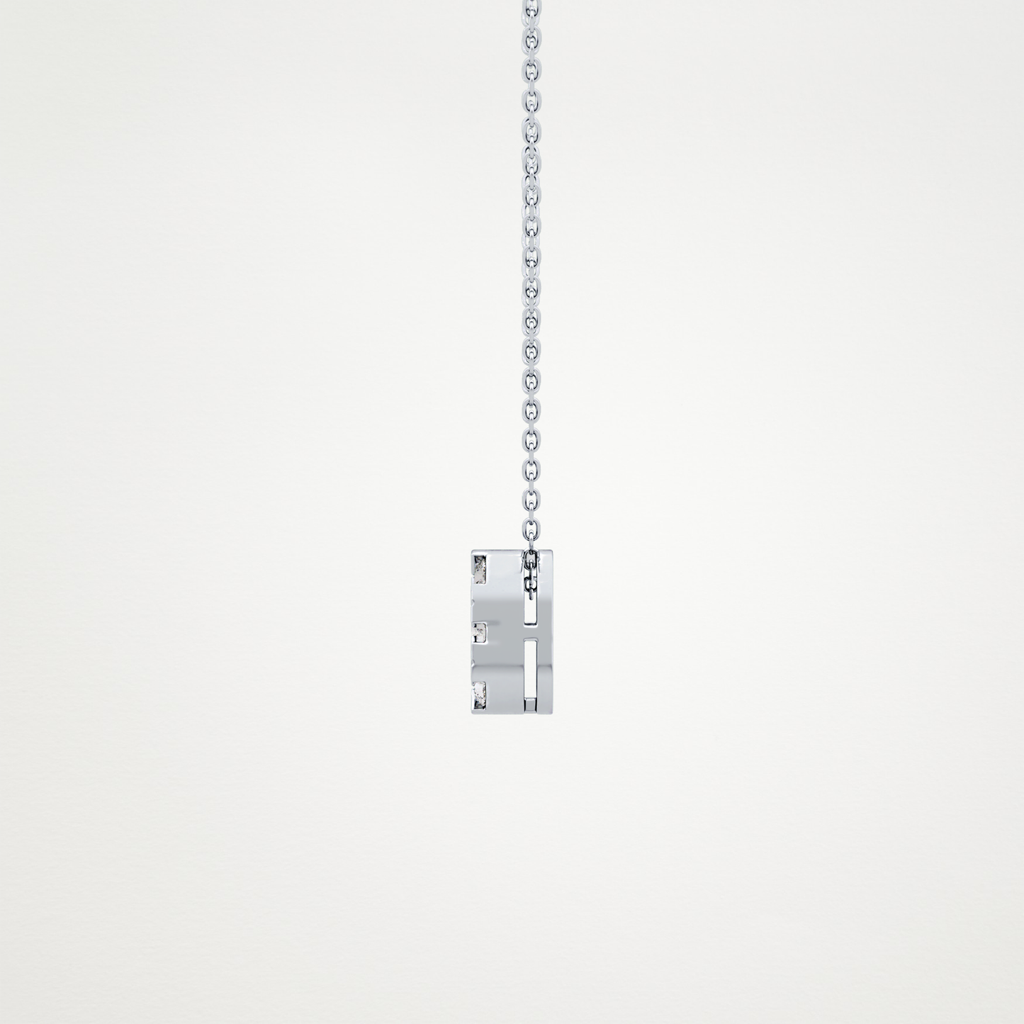 1.16 TCW Round Lab Grown Diamond Multi Stone Cushion Pendant Necklace