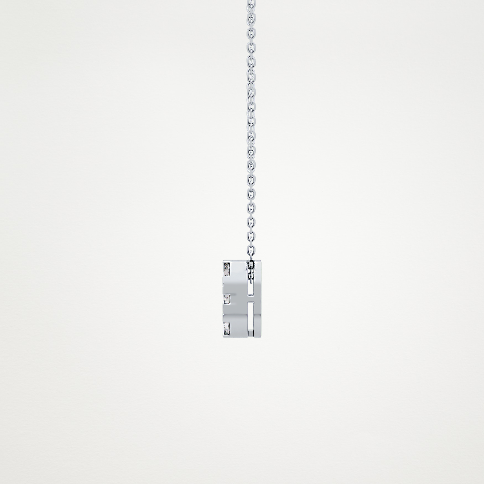 1.16 TCW Round Lab Grown Diamond Multi Stone Cushion Pendant Necklace