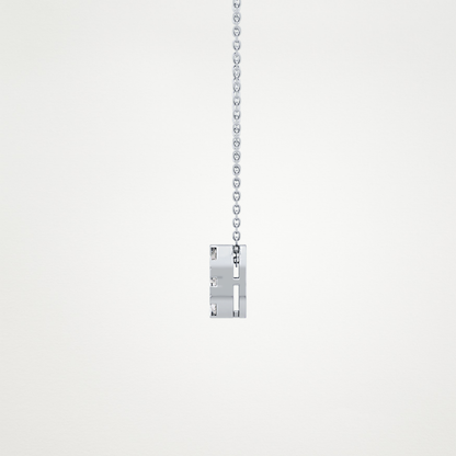 1.16 TCW Round Lab Grown Diamond Multi Stone Cushion Pendant Necklace