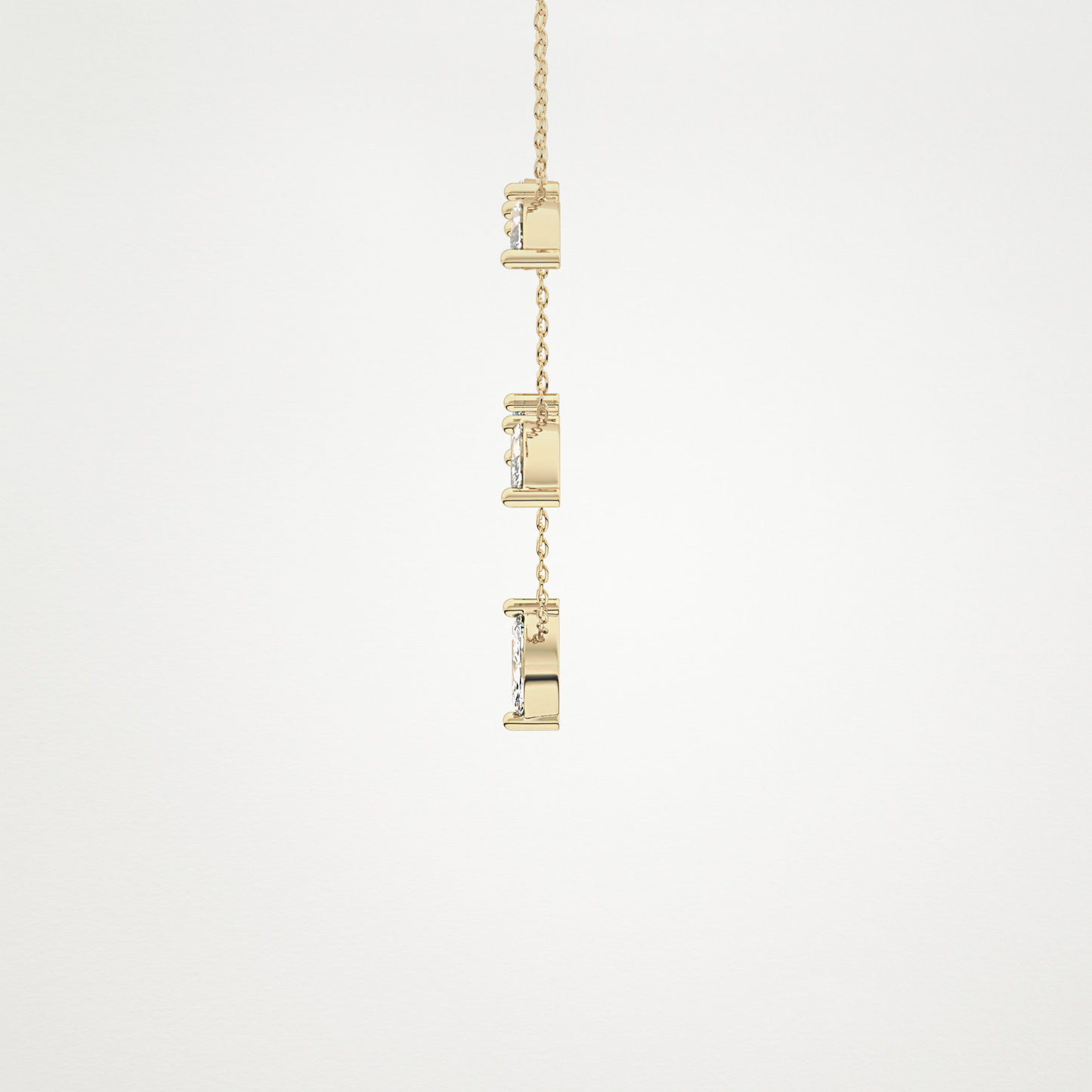 0.88 TCW Marquise Lab Grown Diamond Five Stone Pendant Necklace