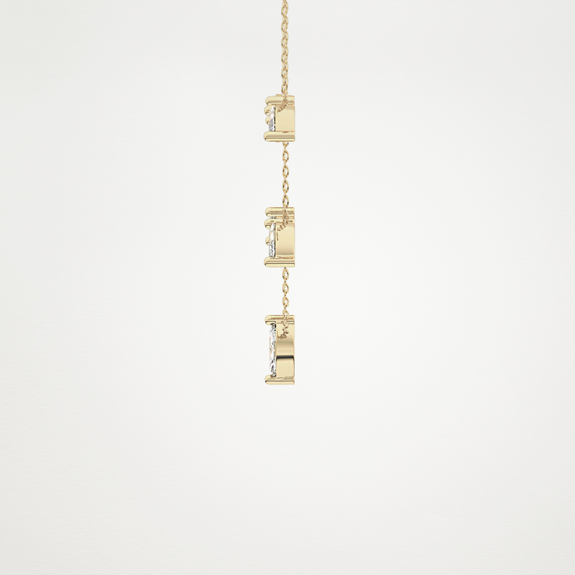 0.88 TCW Marquise Lab Grown Diamond Five Stone Pendant Necklace