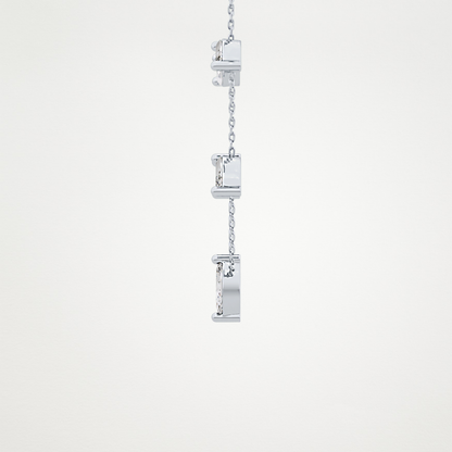 0.88 TCW Marquise Lab Grown Diamond Five Stone Pendant Necklace
