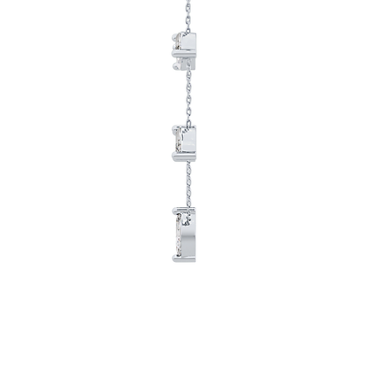 0.88 TCW Marquise Lab Grown Diamond Five Stone Pendant Necklace