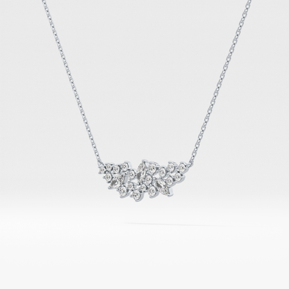 0.248 TCW Round & Marquise Lab Grown Diamond Multi Stone Pendant Necklace