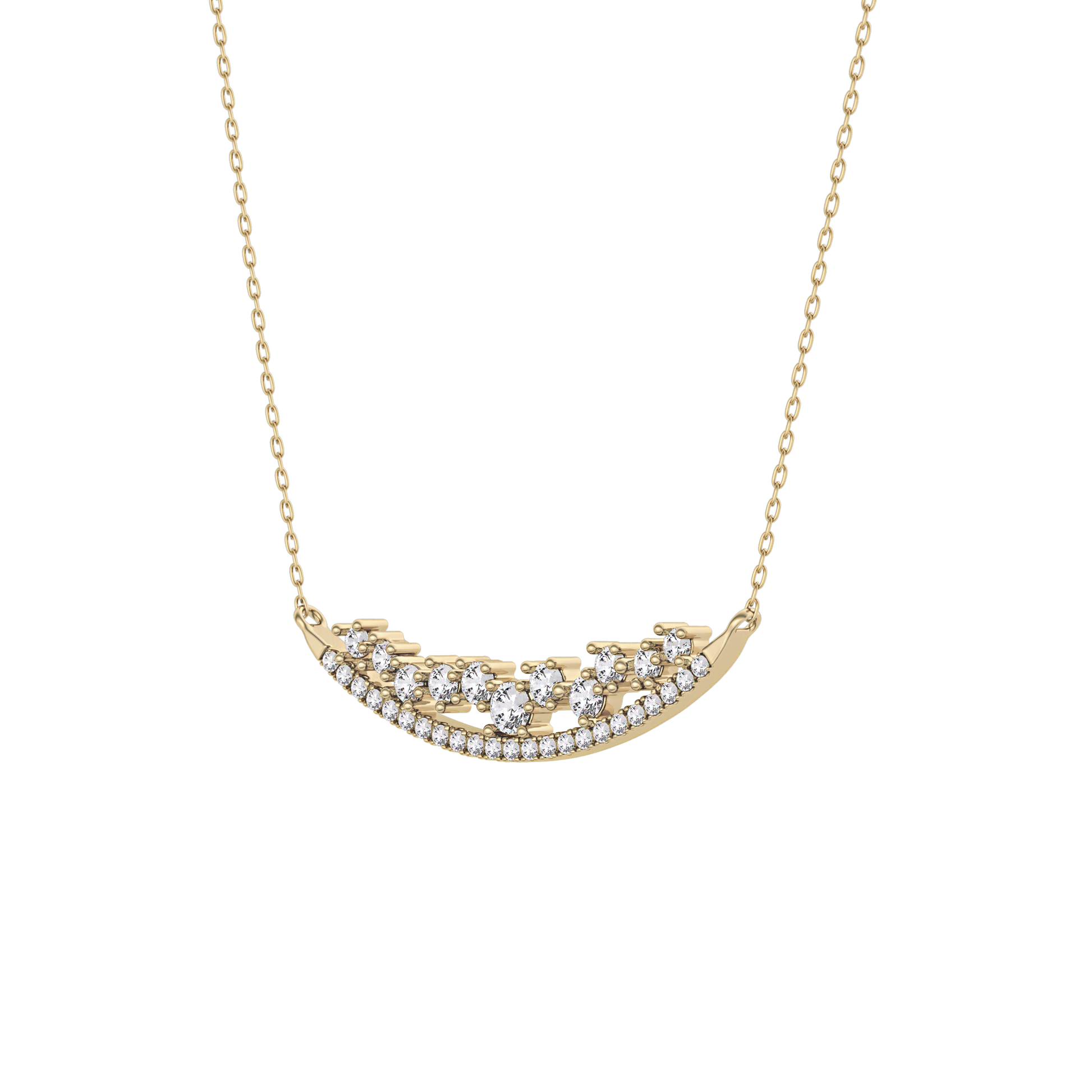 1.5 TCW Emerald Lab Grown Diamond Bezel Necklace