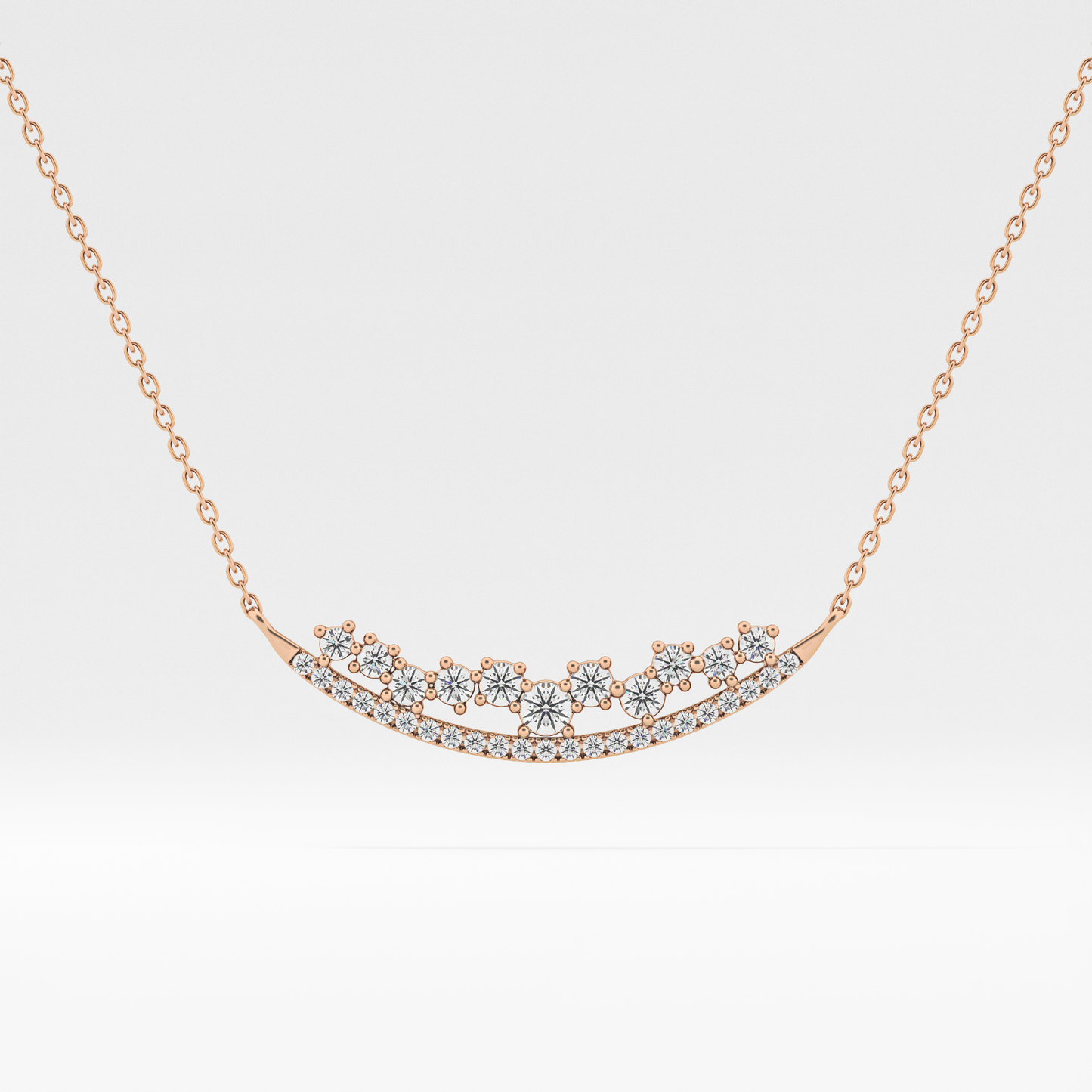 1.5 TCW Emerald Lab Grown Diamond Bezel Necklace