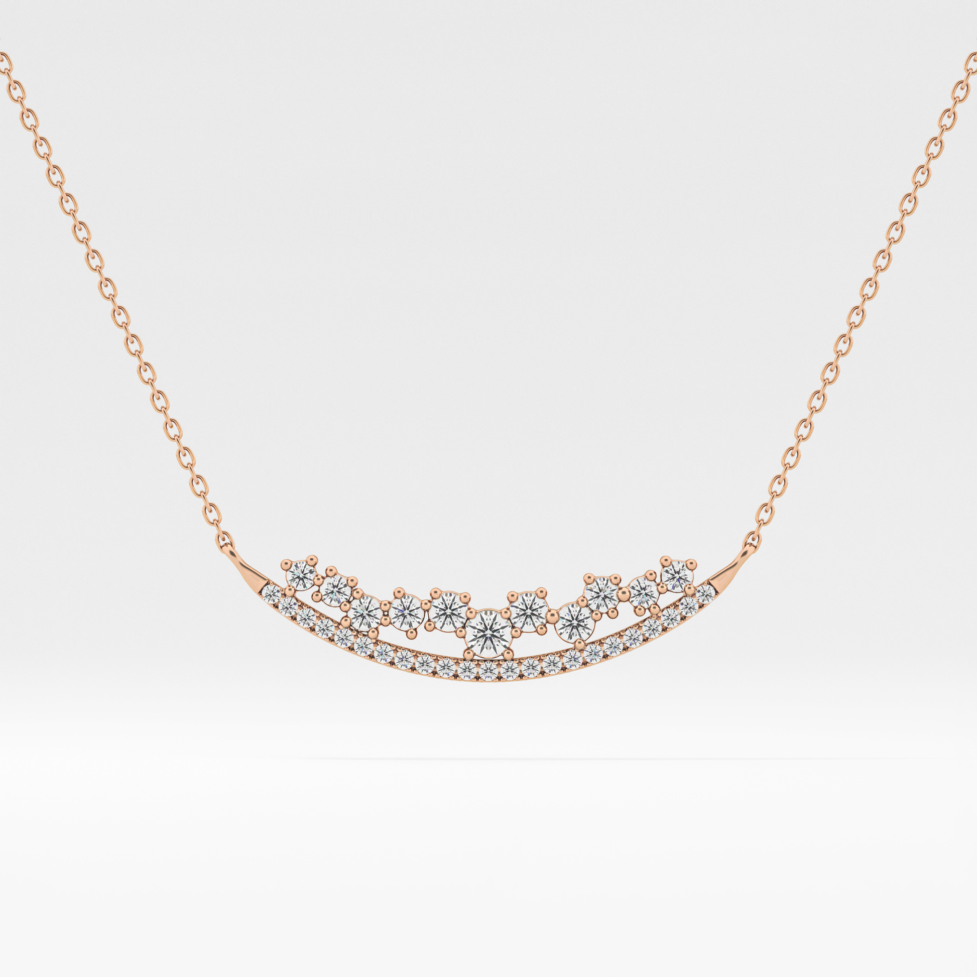 1.5 TCW Emerald Lab Grown Diamond Bezel Necklace
