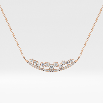 1.5 TCW Emerald Lab Grown Diamond Bezel Necklace