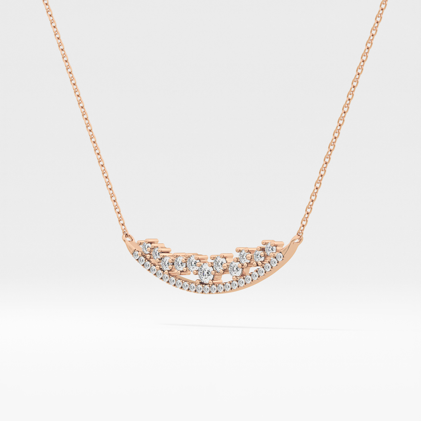 1.5 TCW Emerald Lab Grown Diamond Bezel Necklace