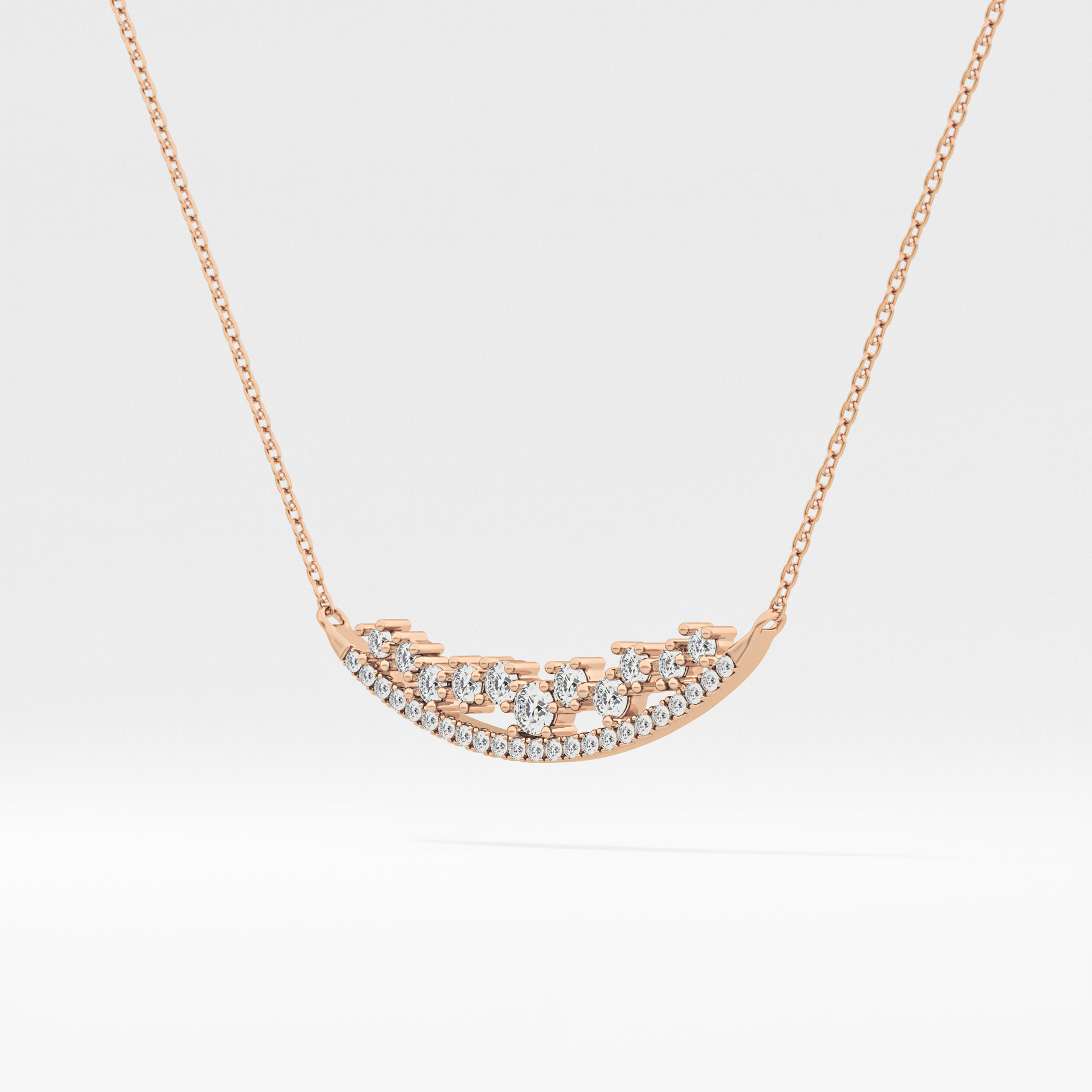 1.5 TCW Emerald Lab Grown Diamond Bezel Necklace