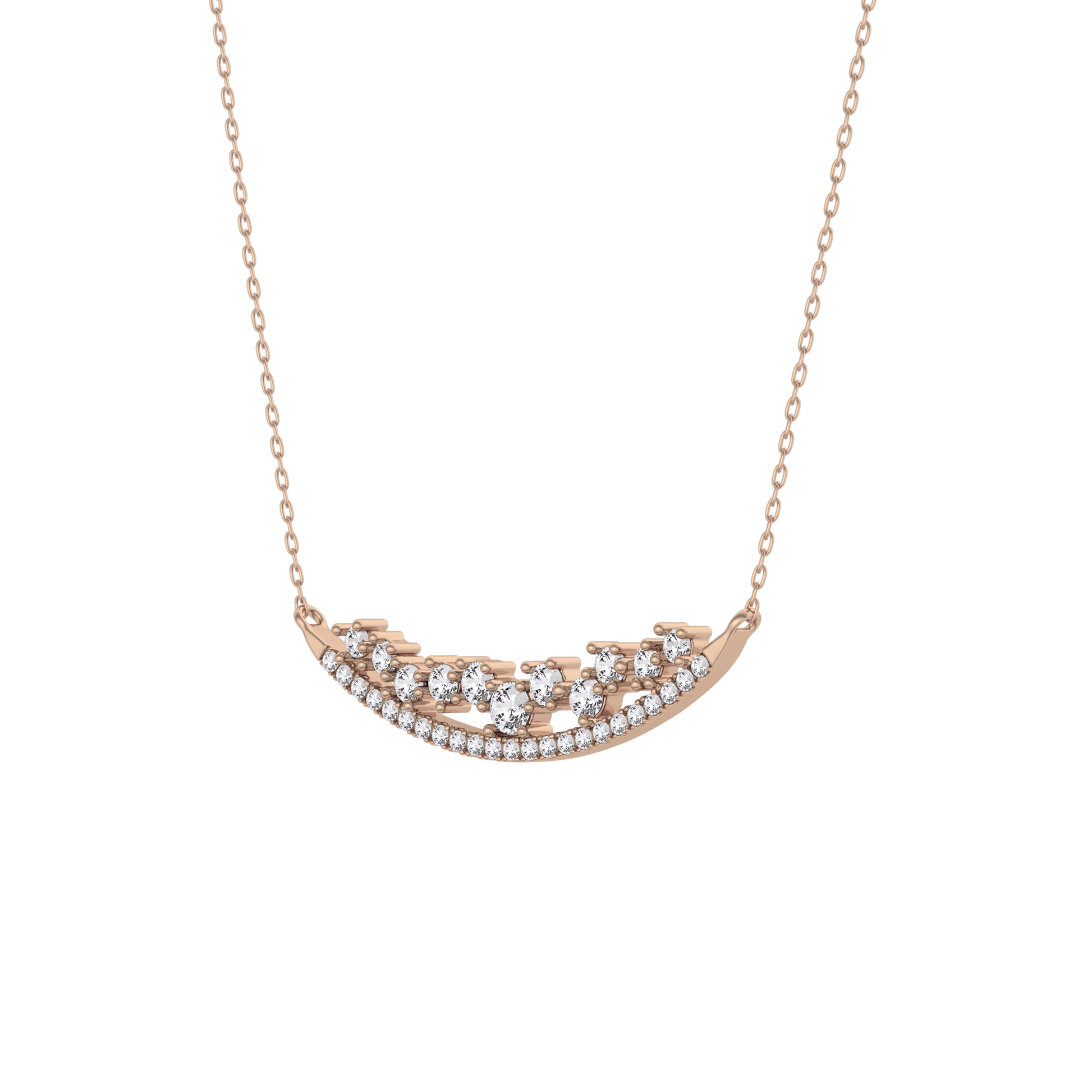1.5 TCW Emerald Lab Grown Diamond Bezel Necklace