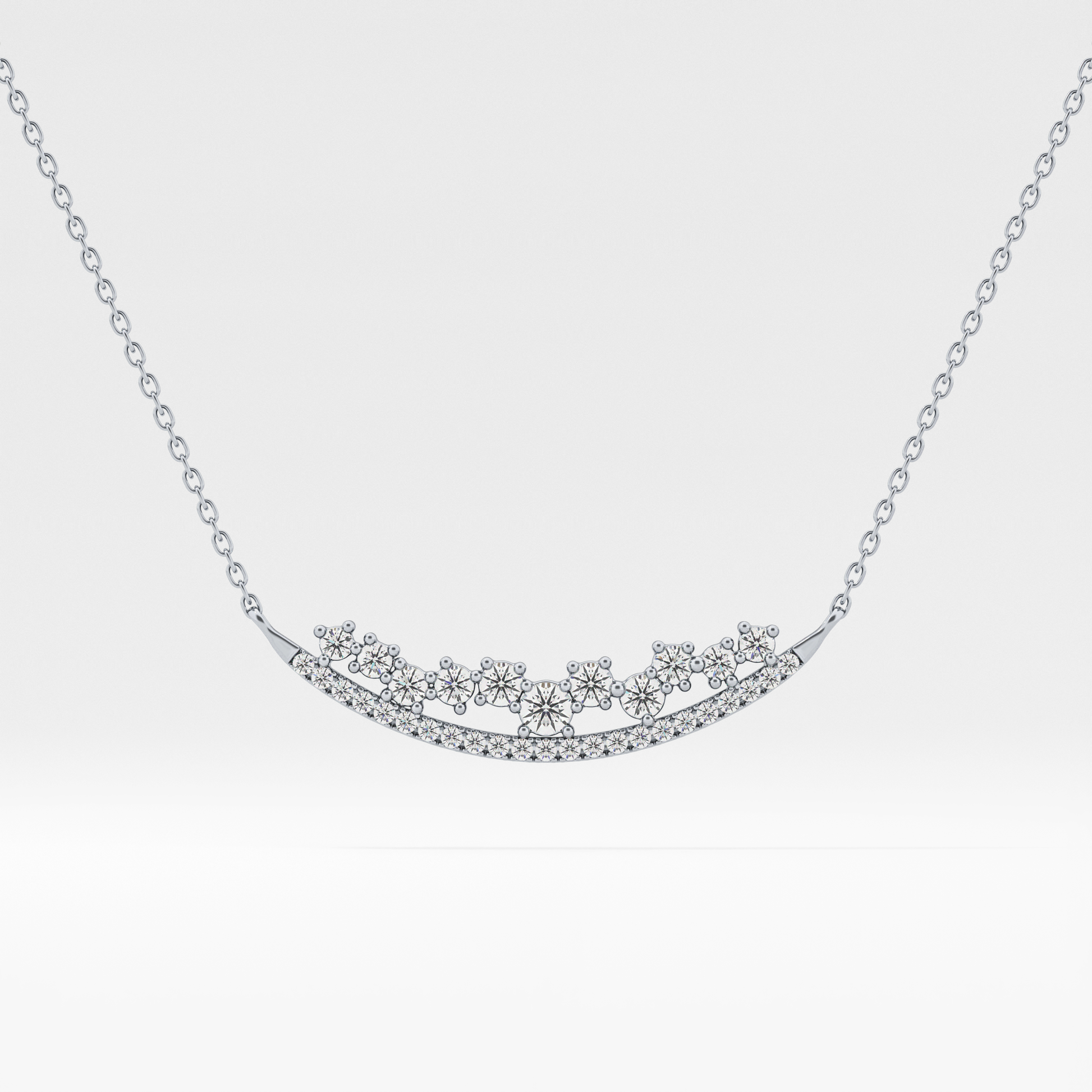 1.5 TCW Emerald Lab Grown Diamond Bezel Necklace