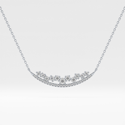 1.5 TCW Emerald Lab Grown Diamond Bezel Necklace