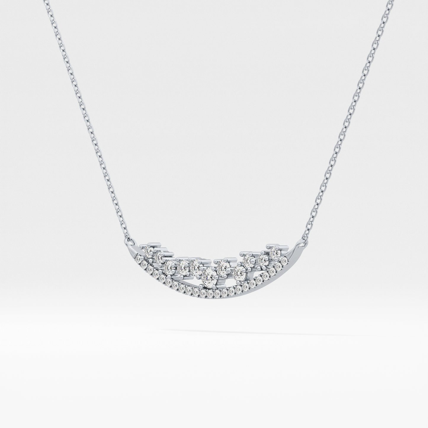 1.5 TCW Emerald Lab Grown Diamond Bezel Necklace