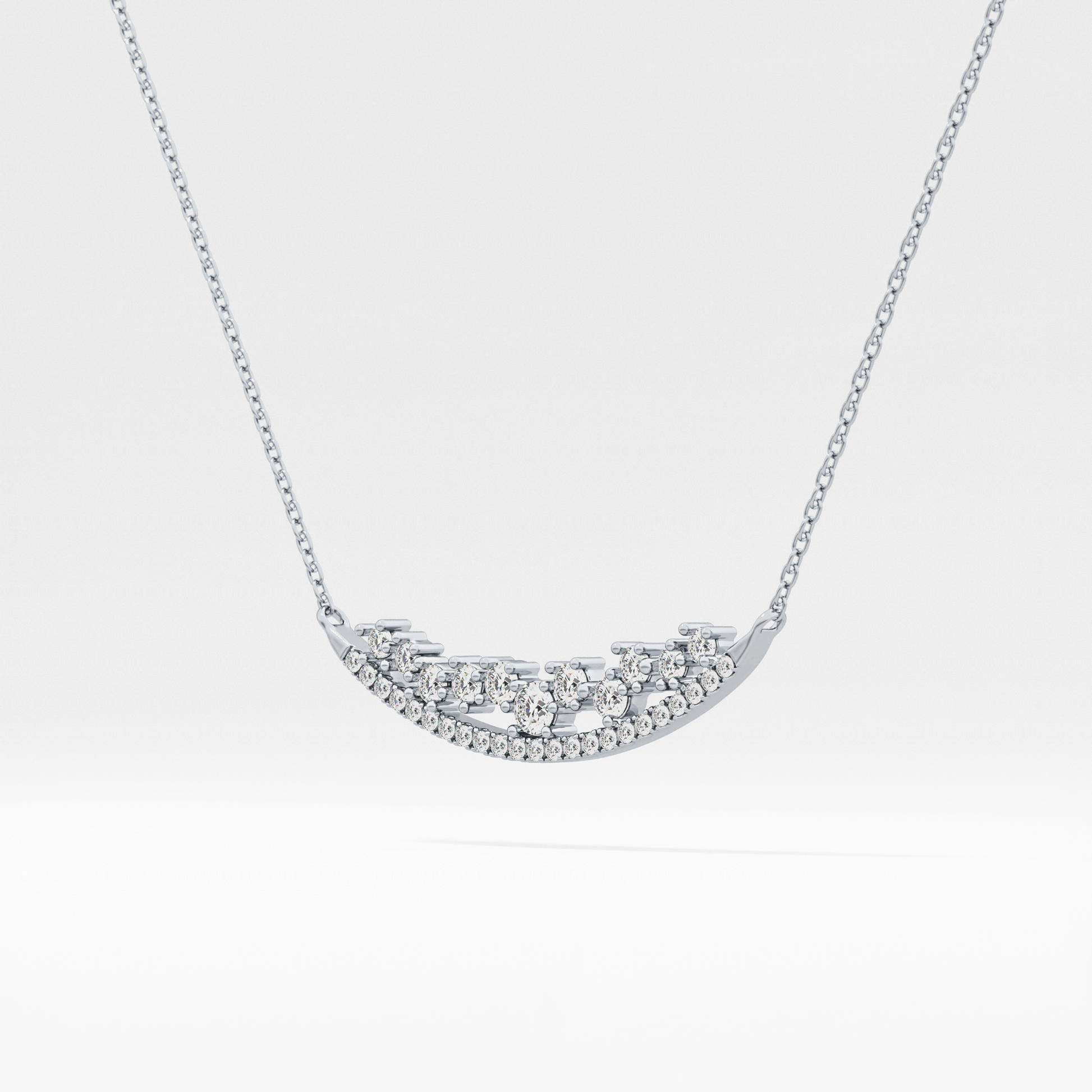1.5 TCW Emerald Lab Grown Diamond Bezel Necklace