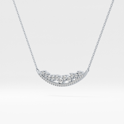 1.5 TCW Emerald Lab Grown Diamond Bezel Necklace