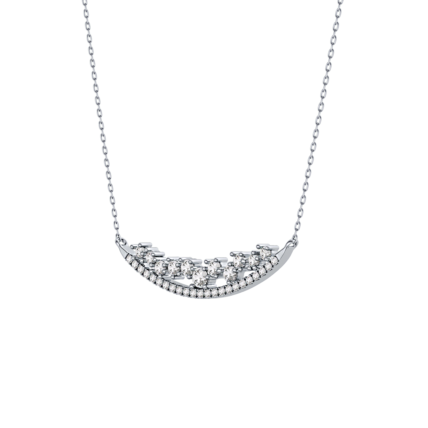 1.5 TCW Emerald Lab Grown Diamond Bezel Necklace