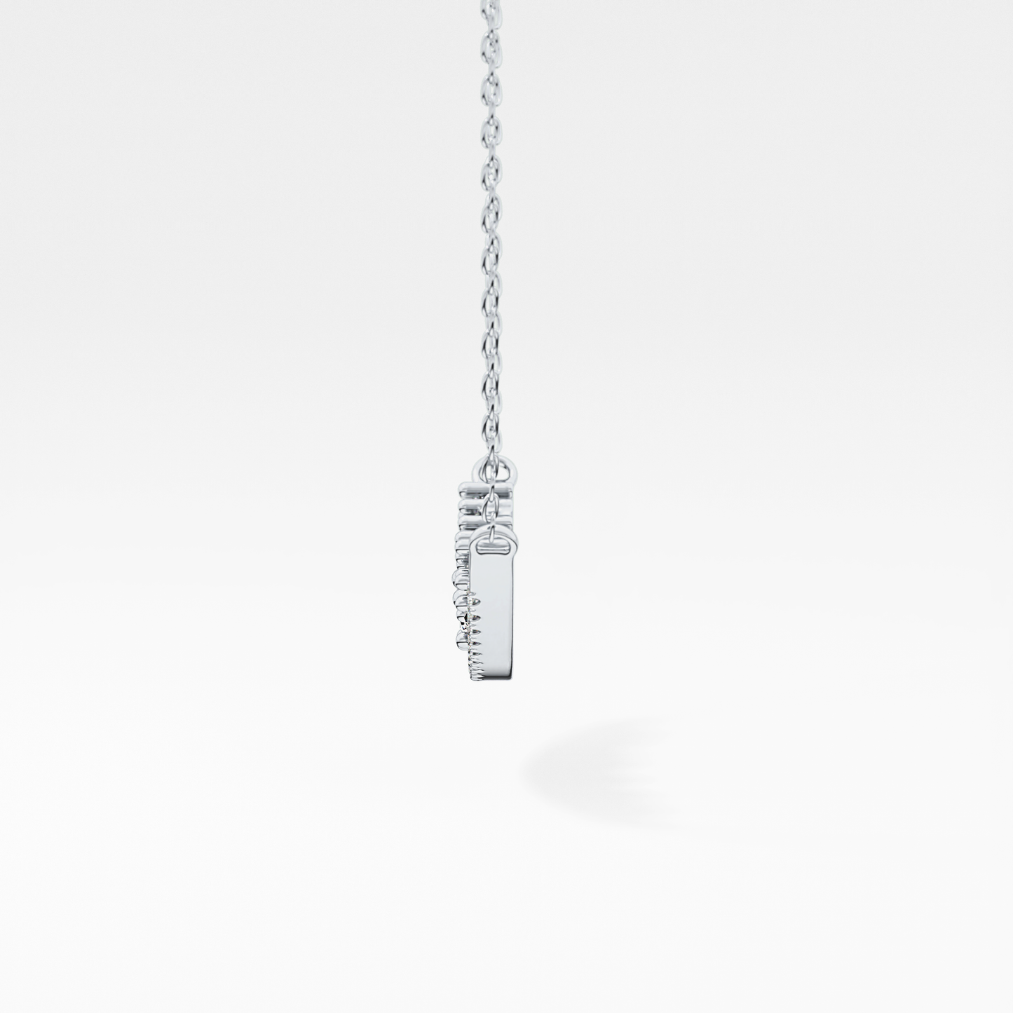 1.5 TCW Emerald Lab Grown Diamond Bezel Necklace