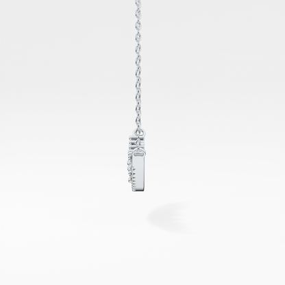 1.5 TCW Emerald Lab Grown Diamond Bezel Necklace
