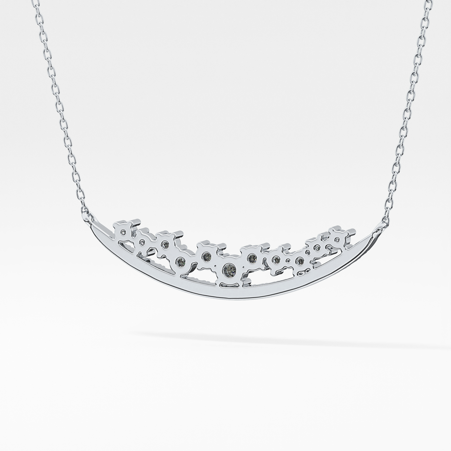 1.5 TCW Emerald Lab Grown Diamond Bezel Necklace