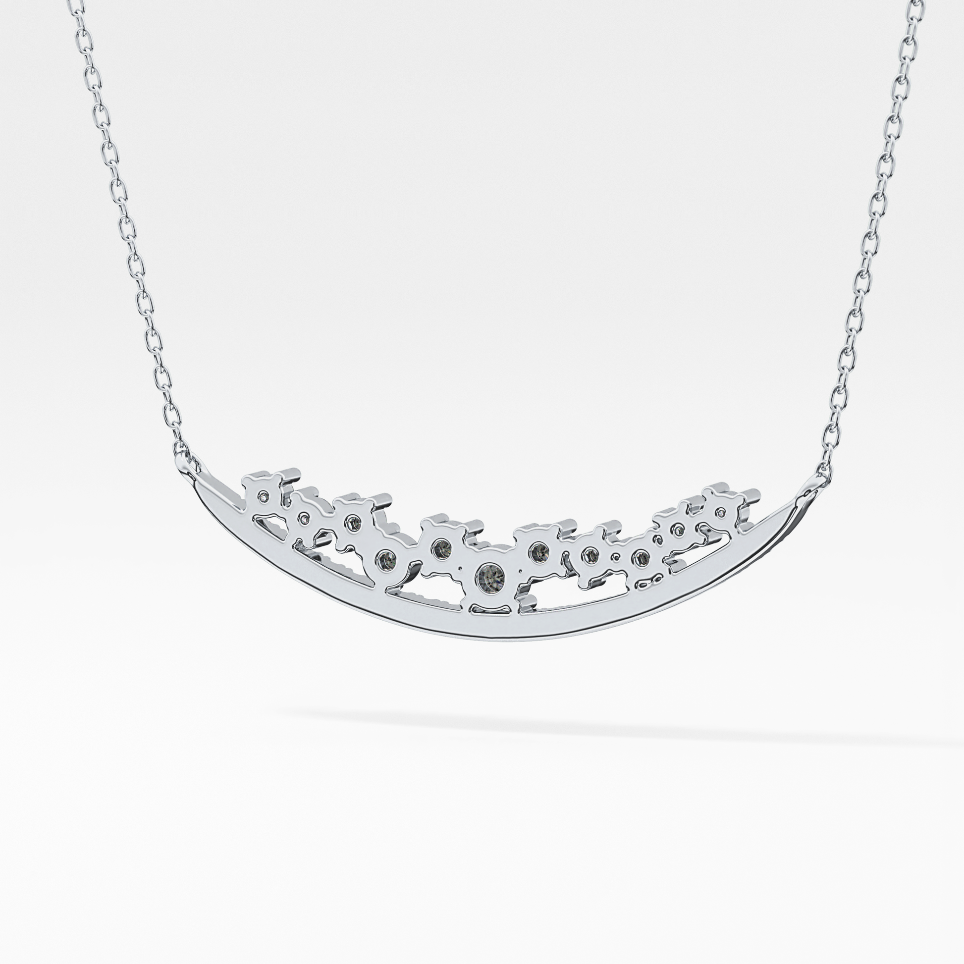 1.5 TCW Emerald Lab Grown Diamond Bezel Necklace