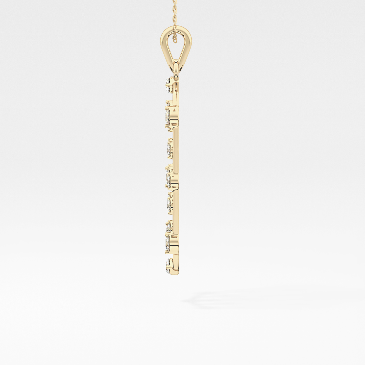 1.5 TCW Emerald Lab Grown Diamond Bezel Necklace