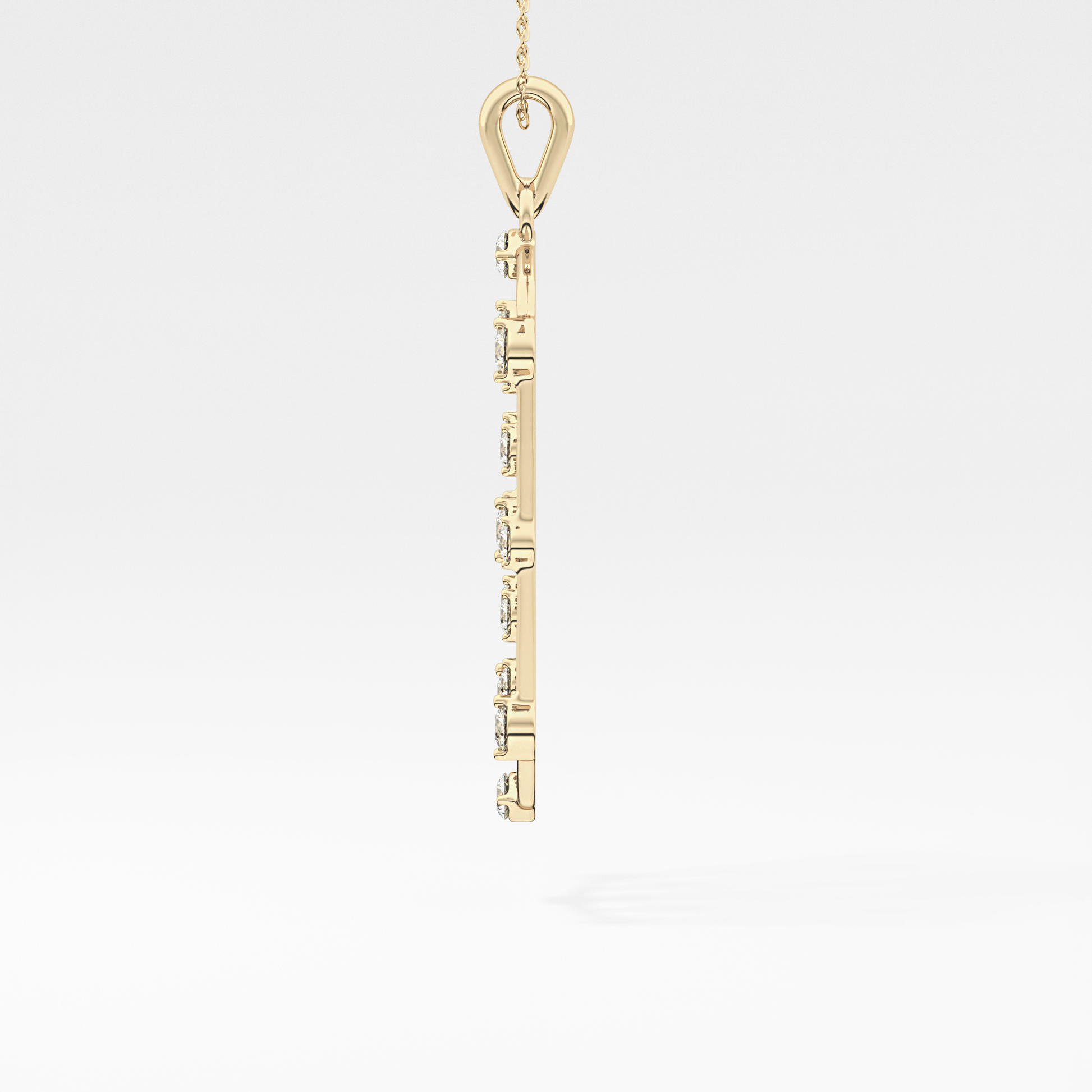 1.5 TCW Emerald Lab Grown Diamond Bezel Necklace