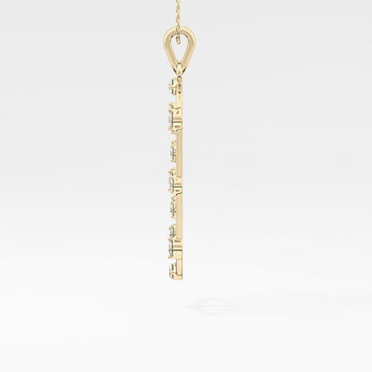 1.5 TCW Emerald Lab Grown Diamond Bezel Necklace
