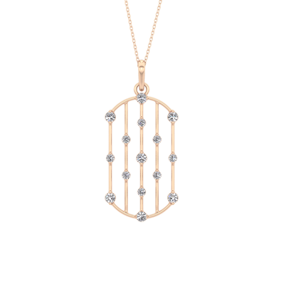 1.5 TCW Emerald Lab Grown Diamond Bezel Necklace