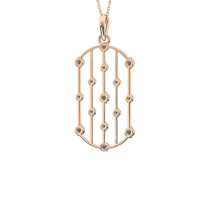 1.5 TCW Emerald Lab Grown Diamond Bezel Necklace