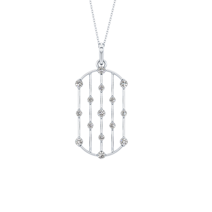 1.5 TCW Emerald Lab Grown Diamond Bezel Necklace