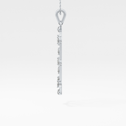 1.5 TCW Emerald Lab Grown Diamond Bezel Necklace