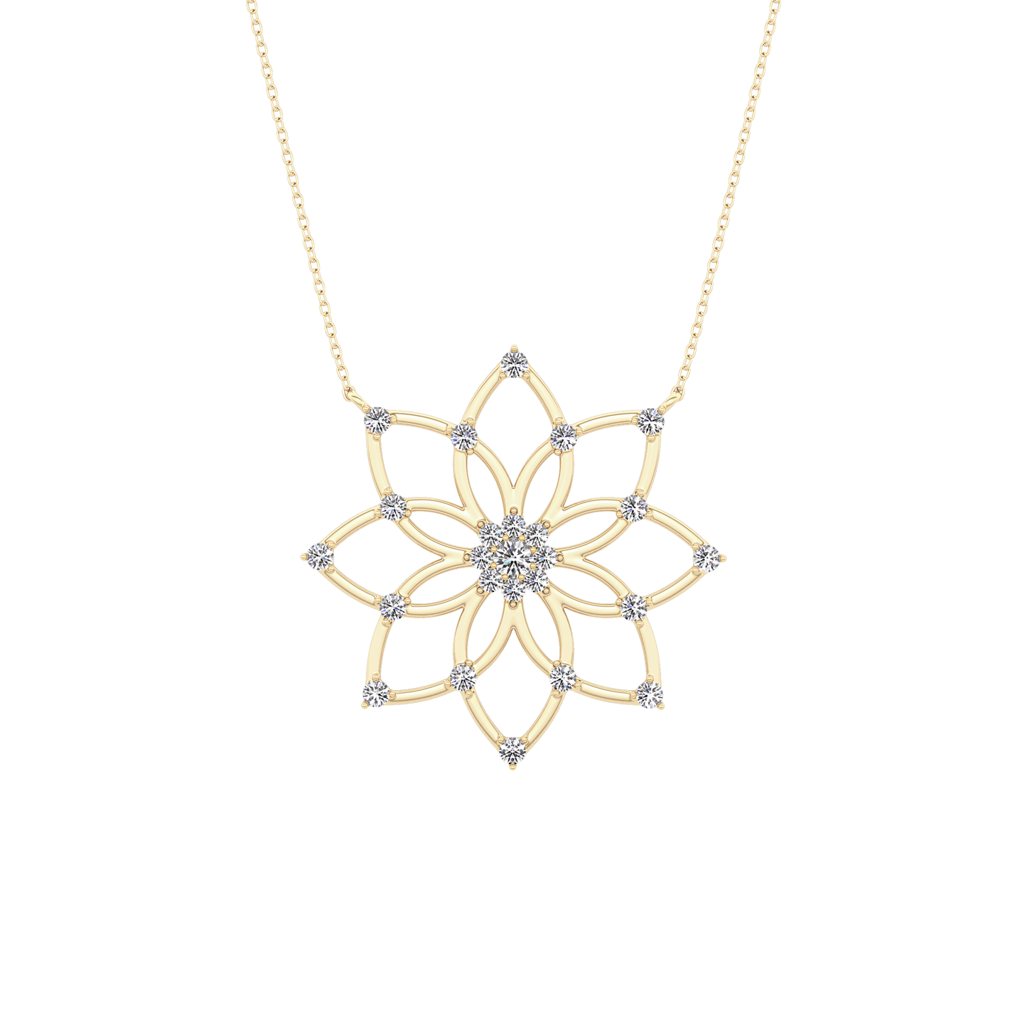 1.5 TCW Emerald Lab Grown Diamond Bezel Necklace