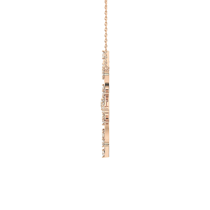 1.5 TCW Emerald Lab Grown Diamond Bezel Necklace