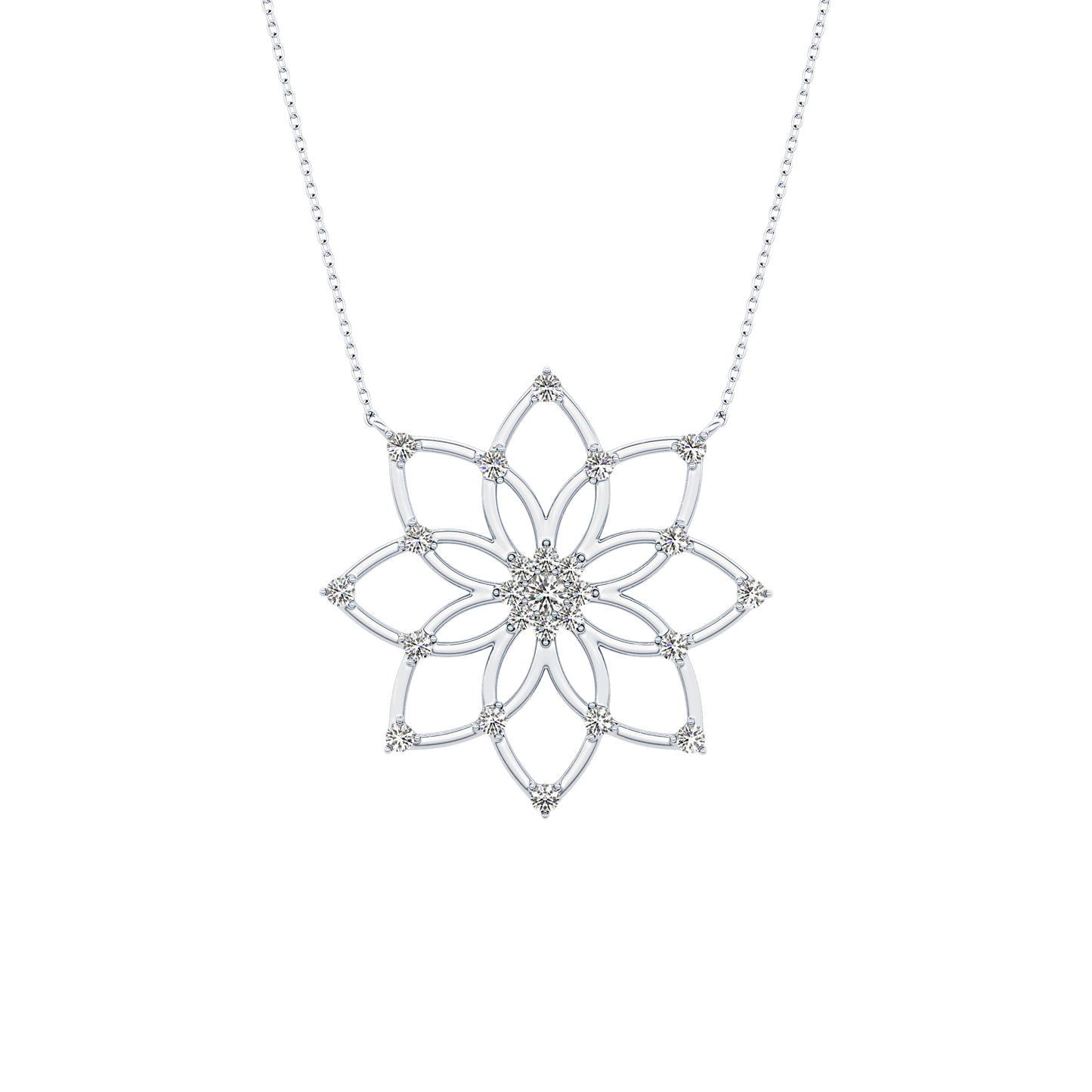1.5 TCW Emerald Lab Grown Diamond Bezel Necklace
