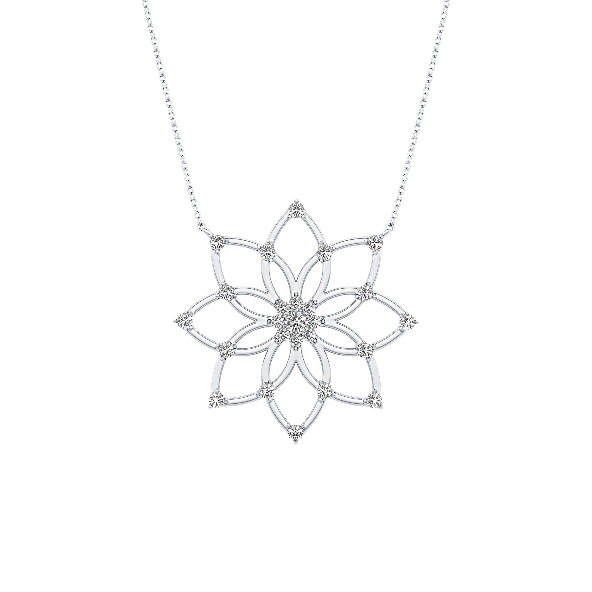 1.5 TCW Emerald Lab Grown Diamond Bezel Necklace