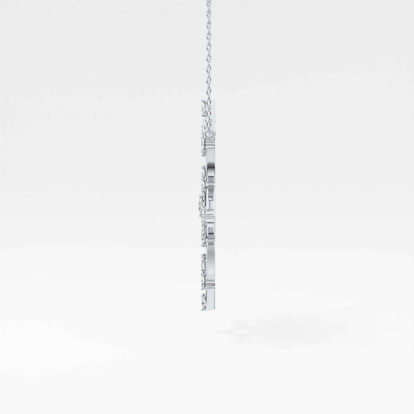 1.5 TCW Emerald Lab Grown Diamond Bezel Necklace