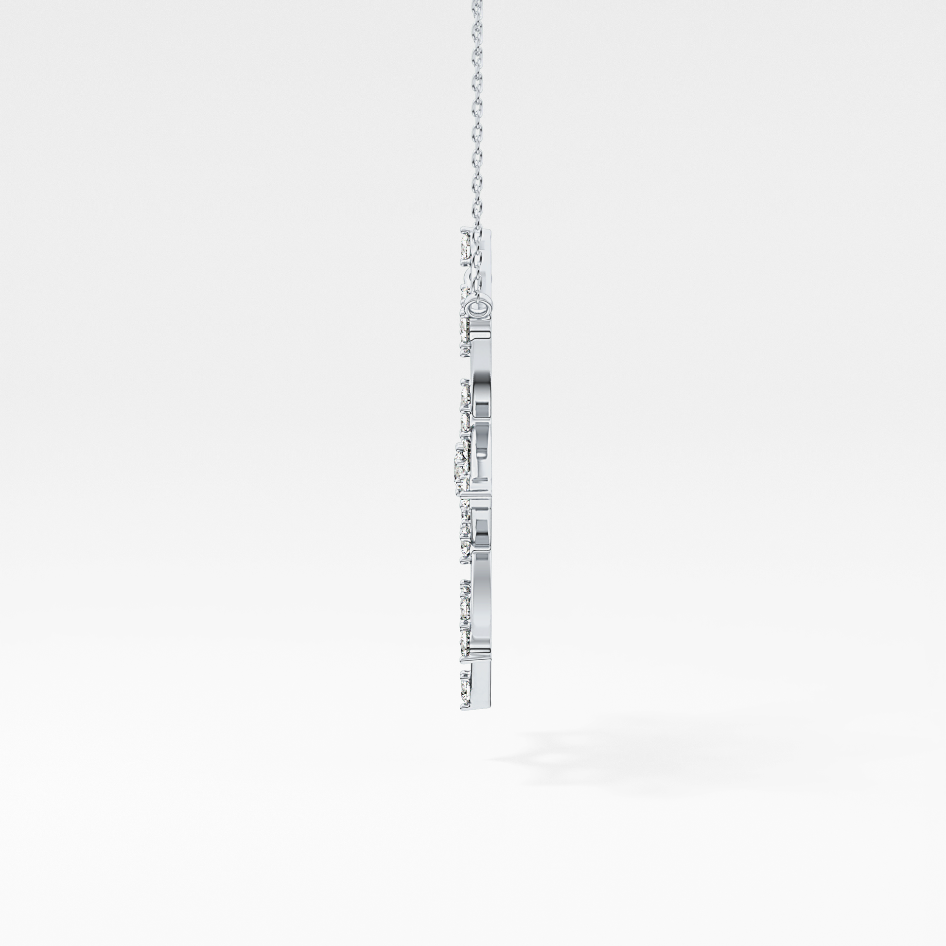 1.5 TCW Emerald Lab Grown Diamond Bezel Necklace