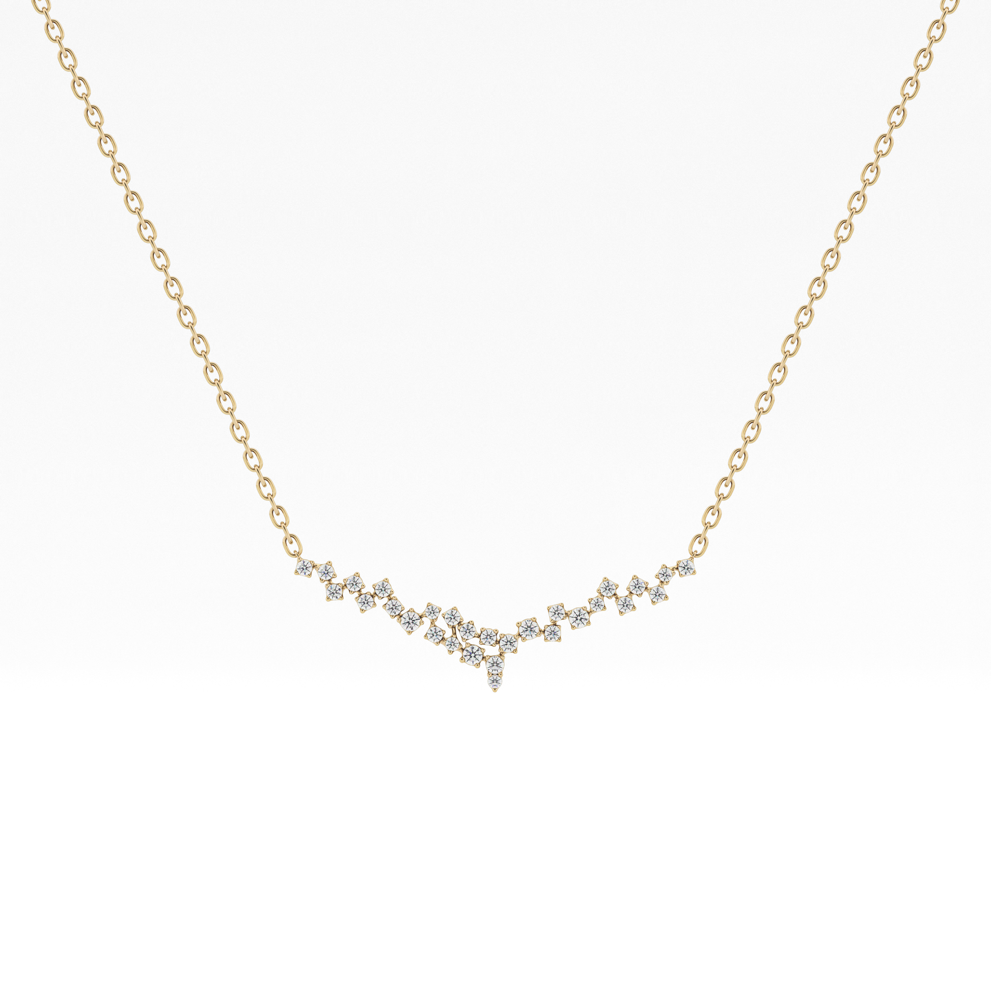 1.5 TCW Emerald Lab Grown Diamond Bezel Necklace