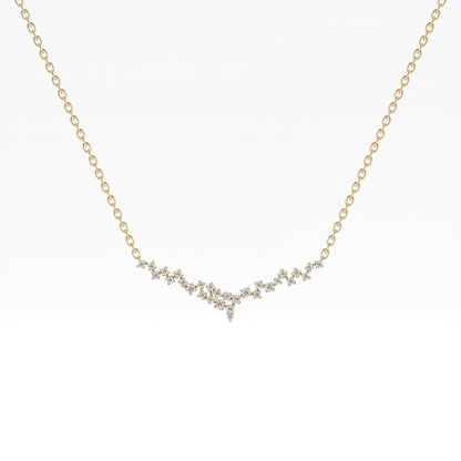 1.5 TCW Emerald Lab Grown Diamond Bezel Necklace