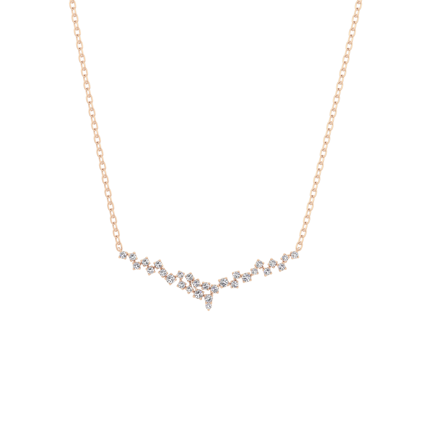 1.5 TCW Emerald Lab Grown Diamond Bezel Necklace