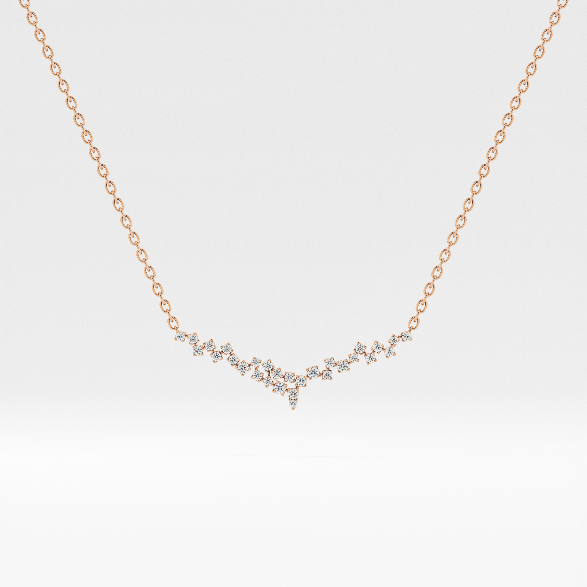 1.5 TCW Emerald Lab Grown Diamond Bezel Necklace