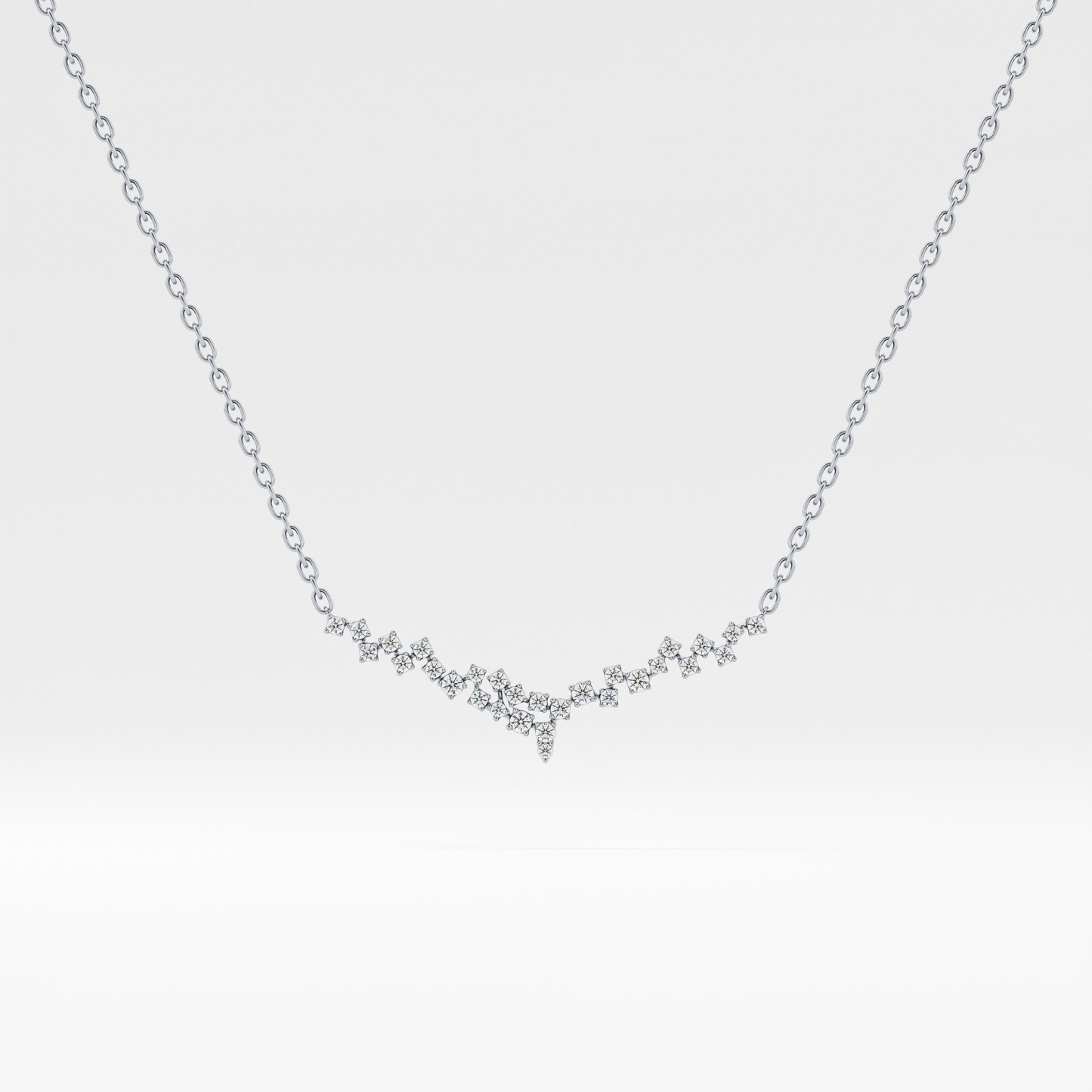 1.5 TCW Emerald Lab Grown Diamond Bezel Necklace