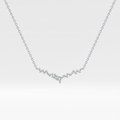 1.5 TCW Emerald Lab Grown Diamond Bezel Necklace