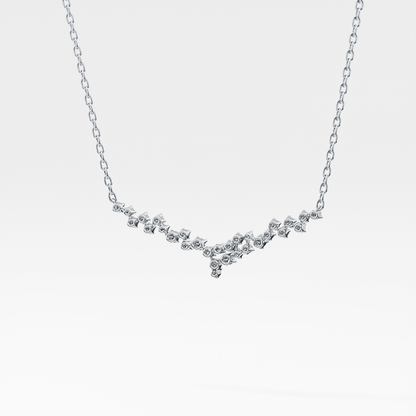 1.5 TCW Emerald Lab Grown Diamond Bezel Necklace