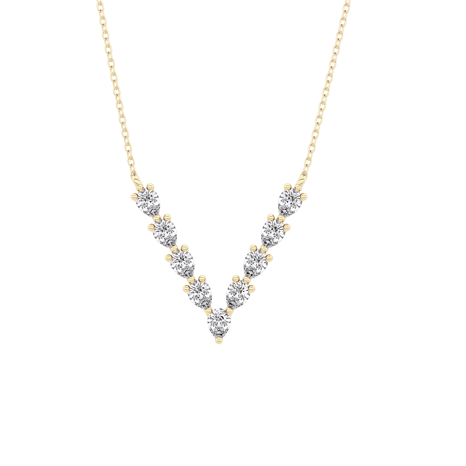 1.5 TCW Emerald Lab Grown Diamond Bezel Necklace