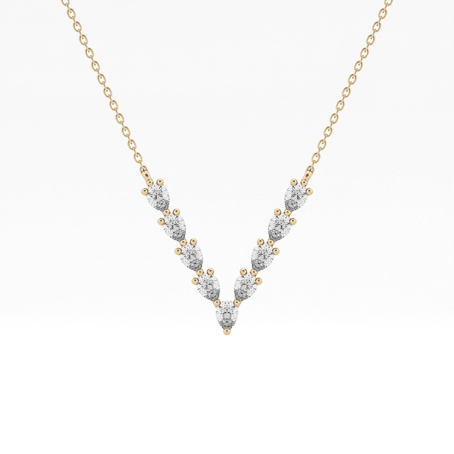 1.5 TCW Emerald Lab Grown Diamond Bezel Necklace