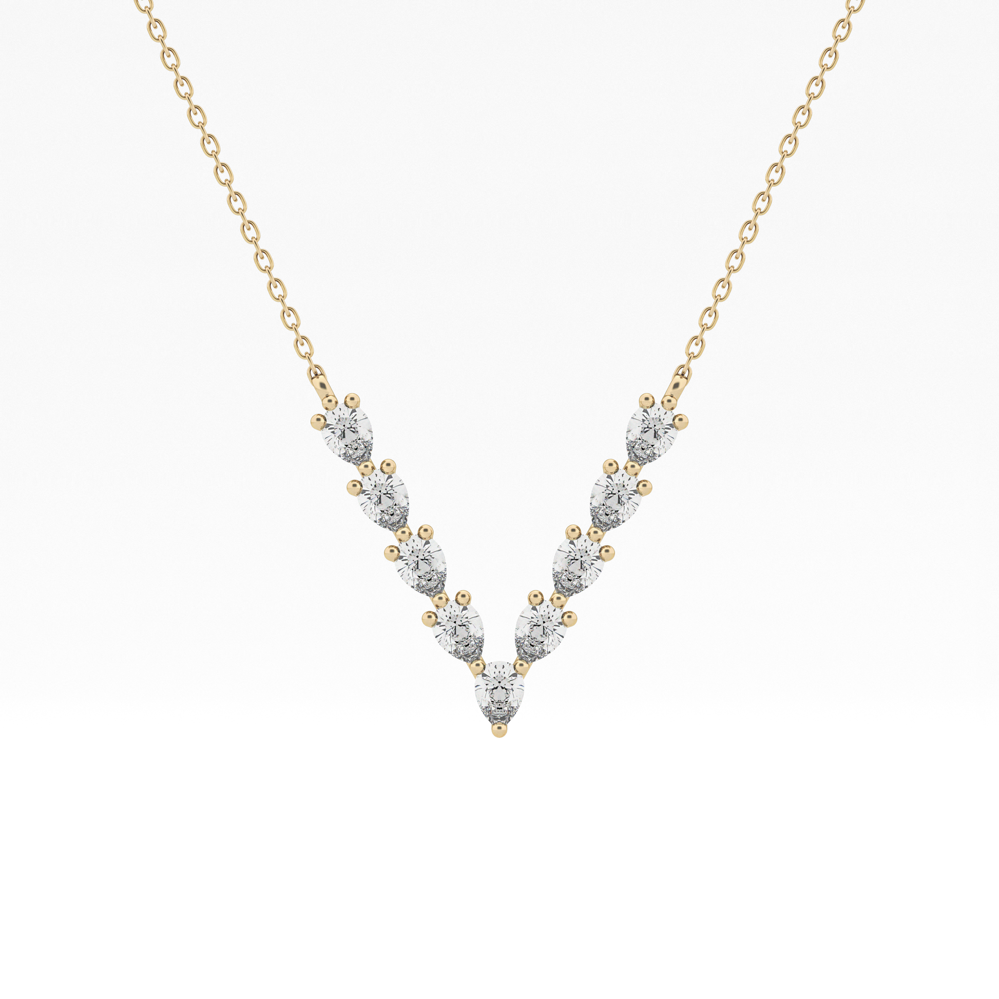 1.5 TCW Emerald Lab Grown Diamond Bezel Necklace