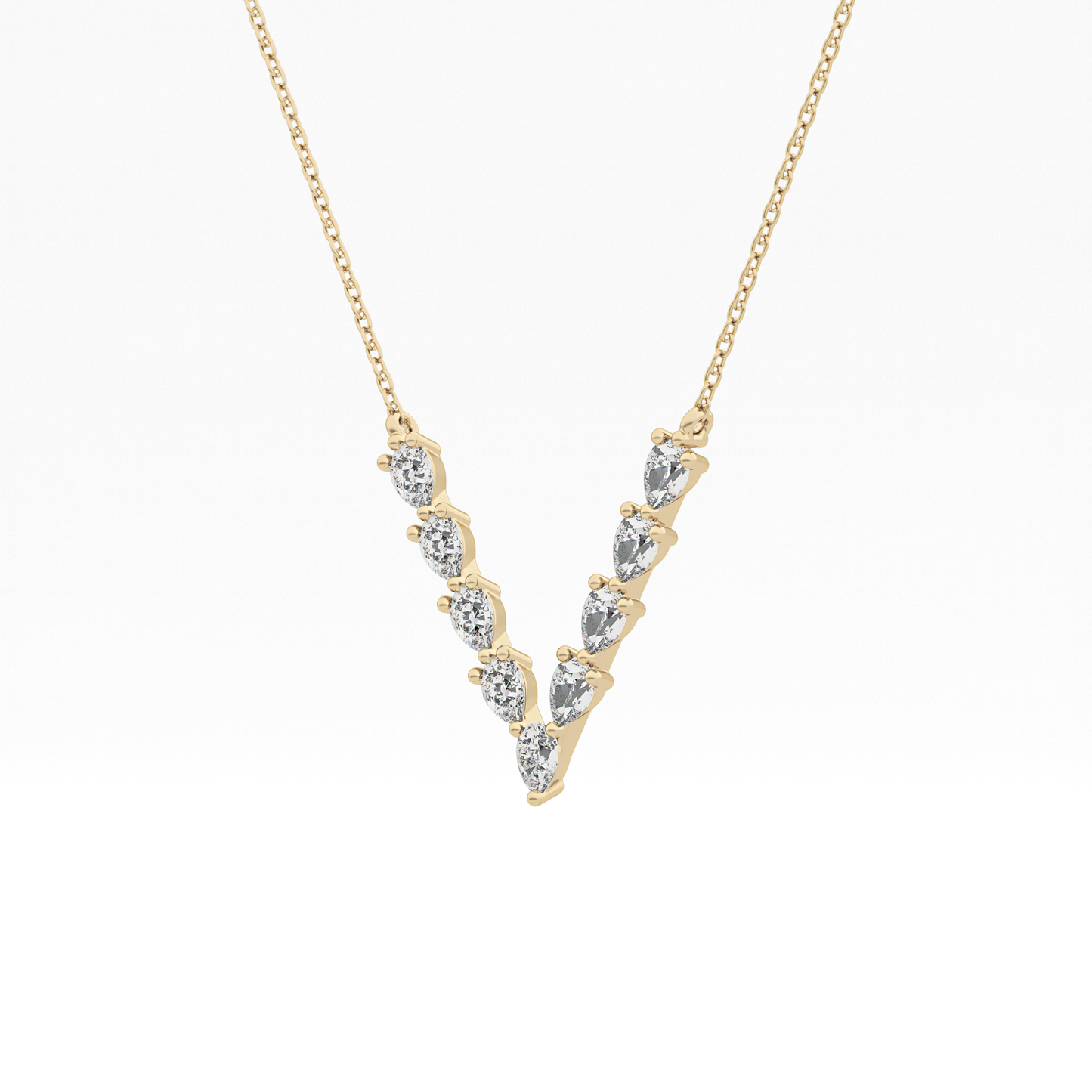 1.5 TCW Emerald Lab Grown Diamond Bezel Necklace