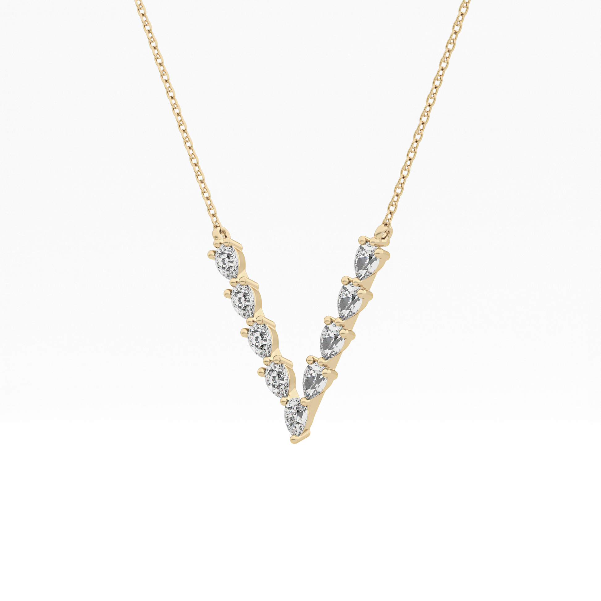 1.5 TCW Emerald Lab Grown Diamond Bezel Necklace